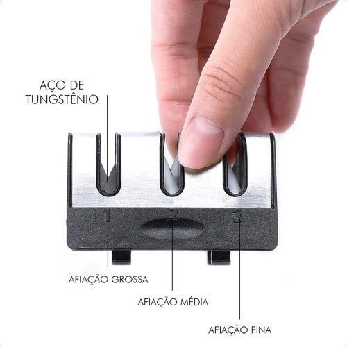 Amolador de Facas Profissional - Três Níveis