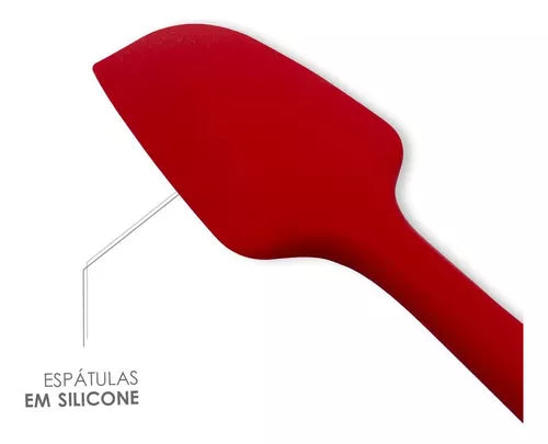 Kit Espátulas + Pegador de Silicone - 5 Peças