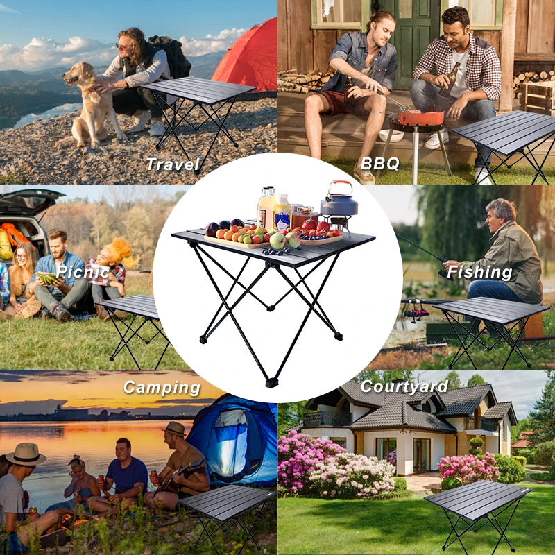 PACOONE Outdoor Camping Table Portable Foldable Desk High strength Ultralight Aluminium Hiking Picnic Folding Tables For BBQ New