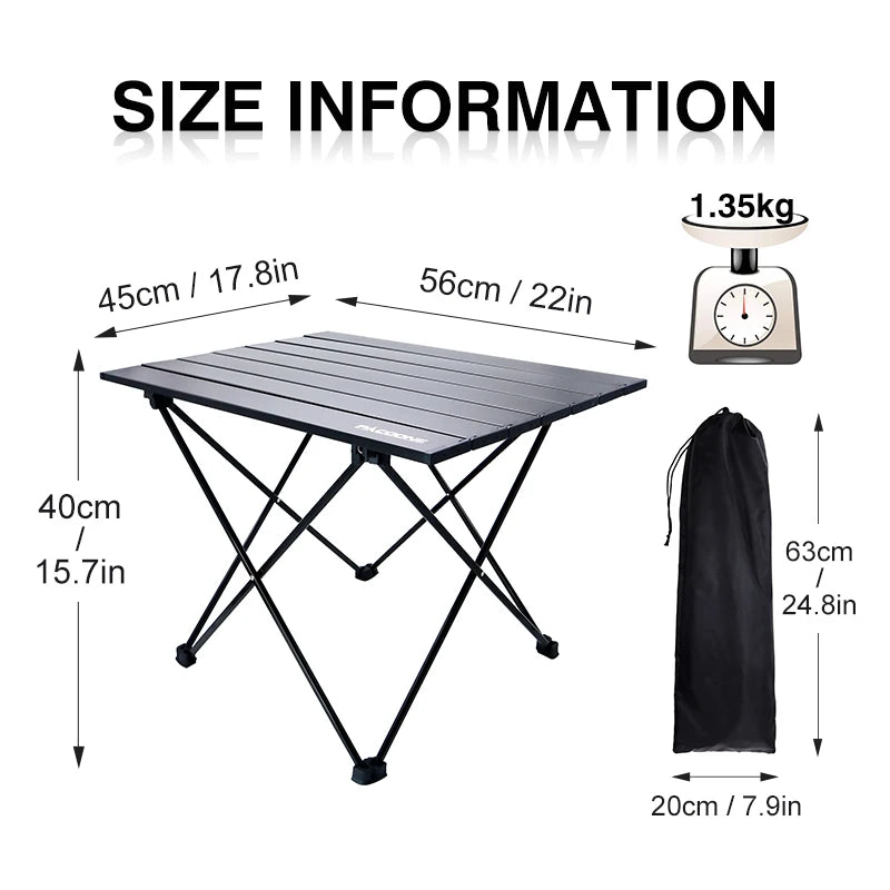 PACOONE Outdoor Camping Table Portable Foldable Desk High strength Ultralight Aluminium Hiking Picnic Folding Tables For BBQ New