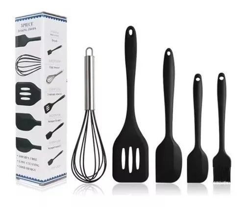 Kit 5 Peças Utensilios De Cozinha - Silicone Premium