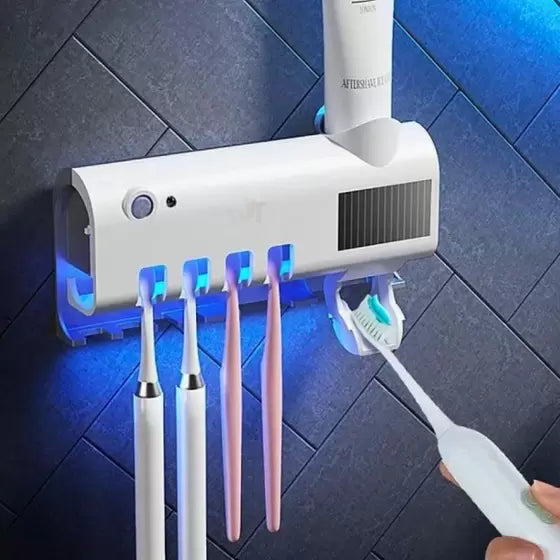  Dispenser Automático de Pasta Dental - Com Suporte para Escova